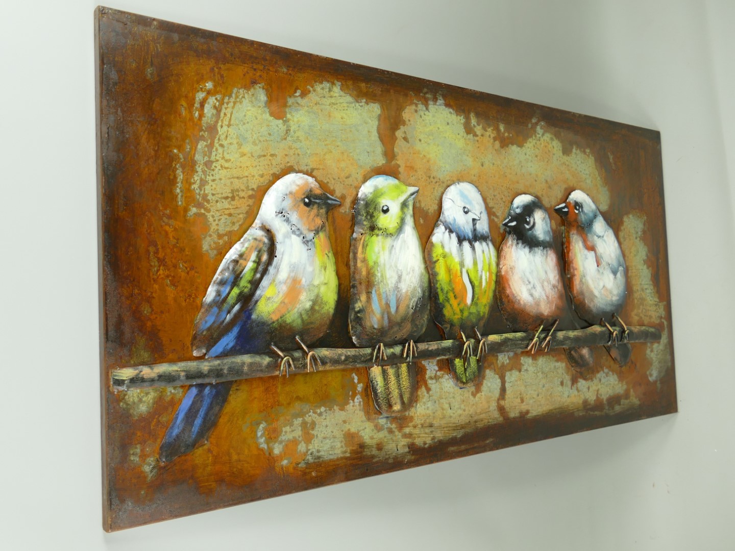 (*) Metallbild (3D) Eisen Haussperling L.120x60cm