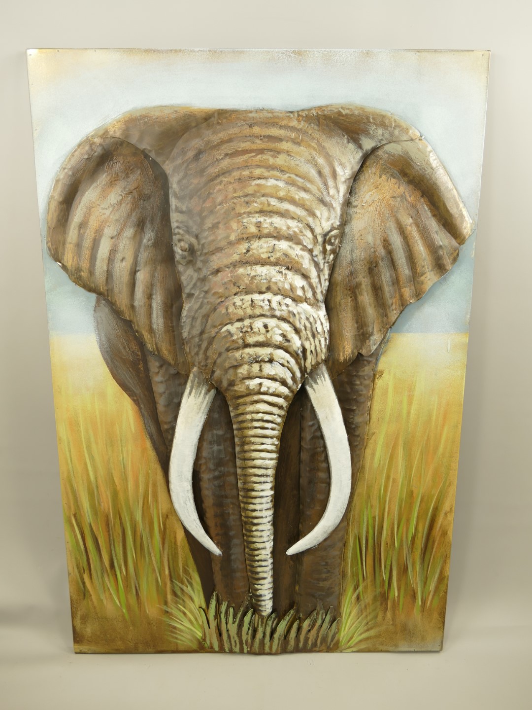 (*)Metallbild (3D)Elefant H.120x80cm