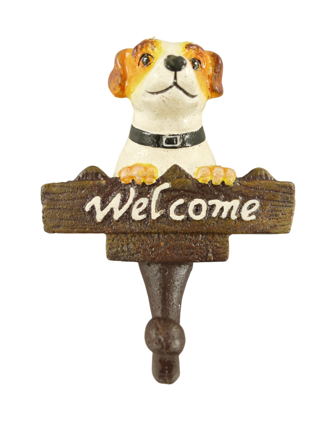 *ANG./JAN. Garderobenhaken Hund Farbig H.14cm