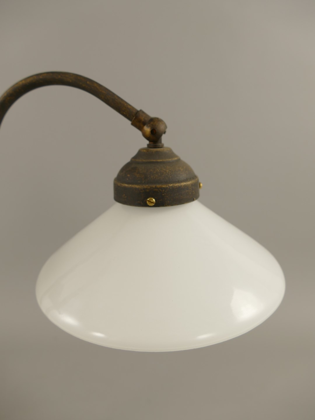 Lampe Messing brün. Schirm(162.100W20) H.40cm