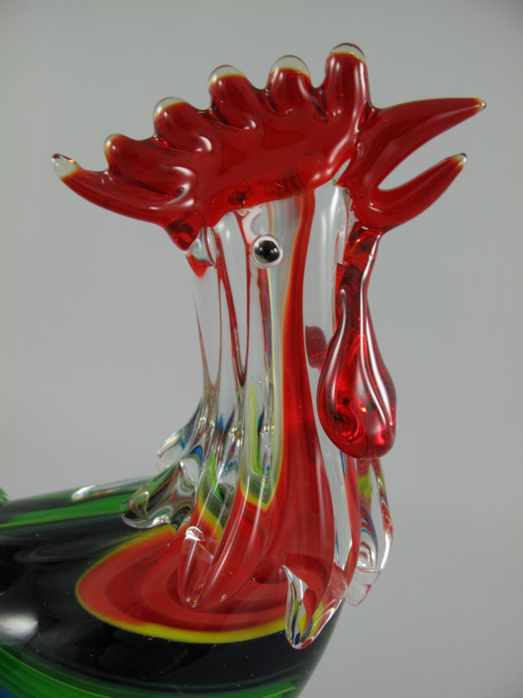 Glasfigur HAHN farbe H.28x22cm