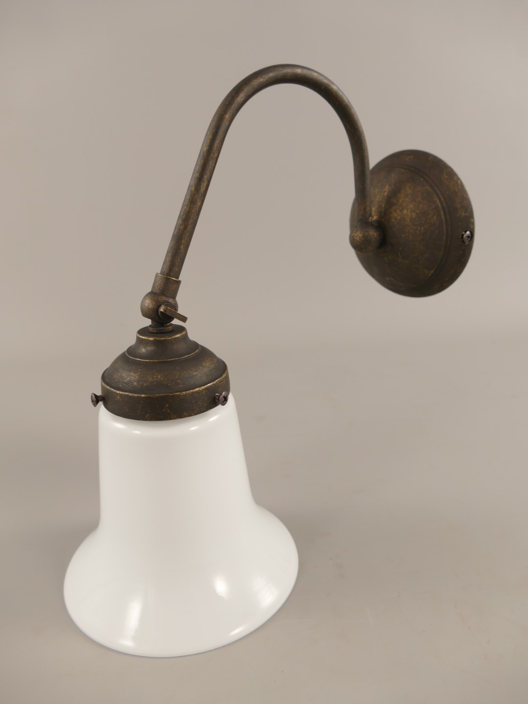 Wandlampe E14 Mes. brün. Schirm(215.017W) H.25cm