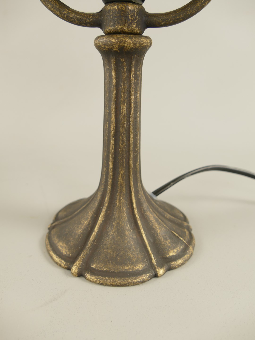 Lampe Messing brün. Schirm(215.100GM) H.32cm