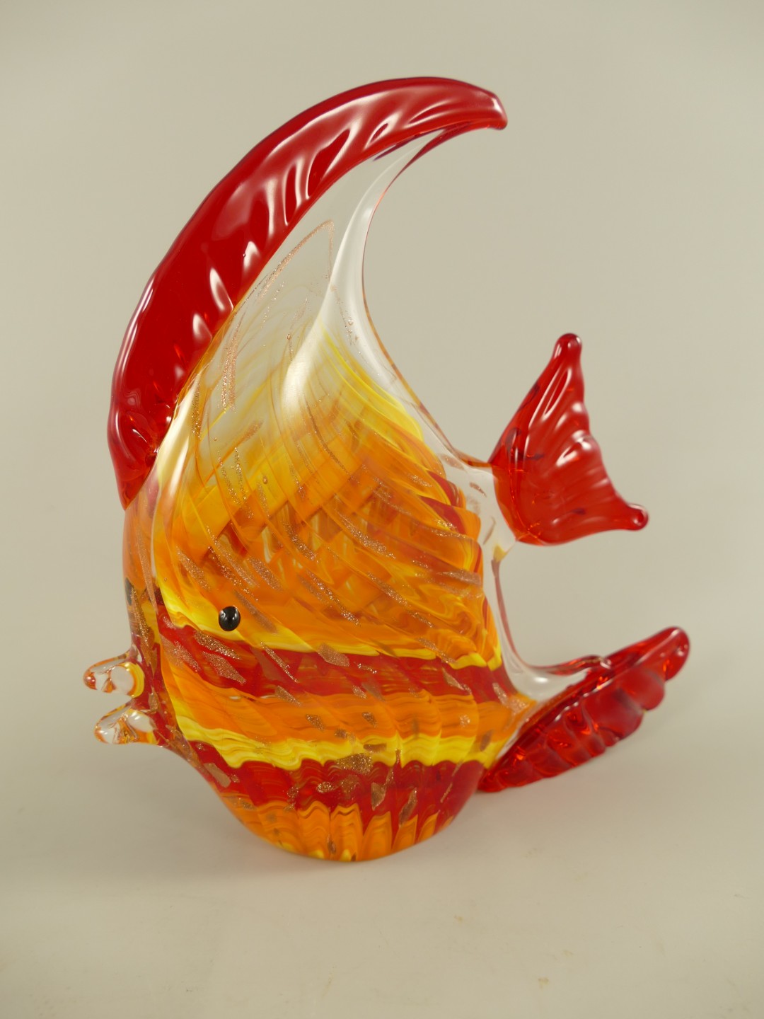 Glasfigur Murano styl Fisch farbe H.20cm
