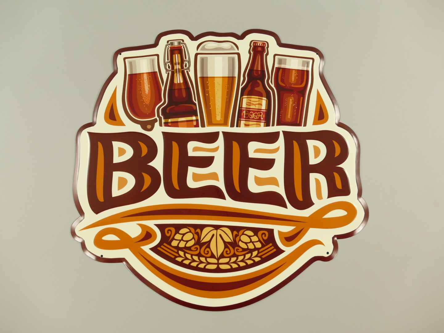 *ANG. Wandschild(Gestanz) Eisen Beer H.48x50cm
