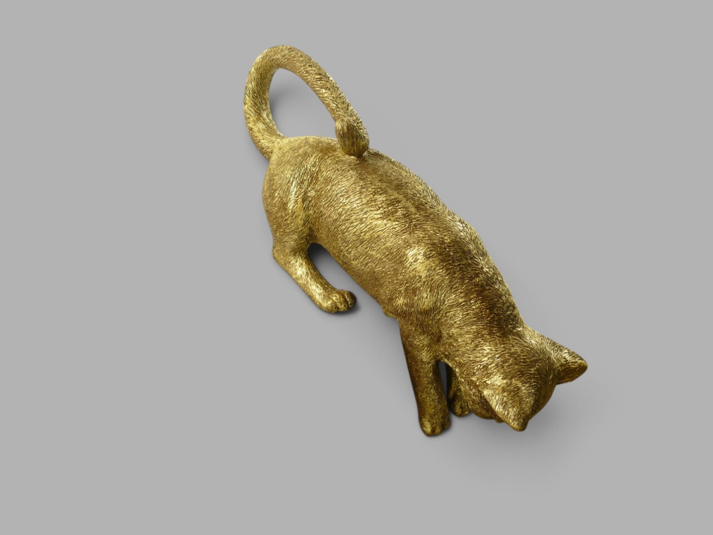 Katze die nach unten schaut Polystein H.40cm