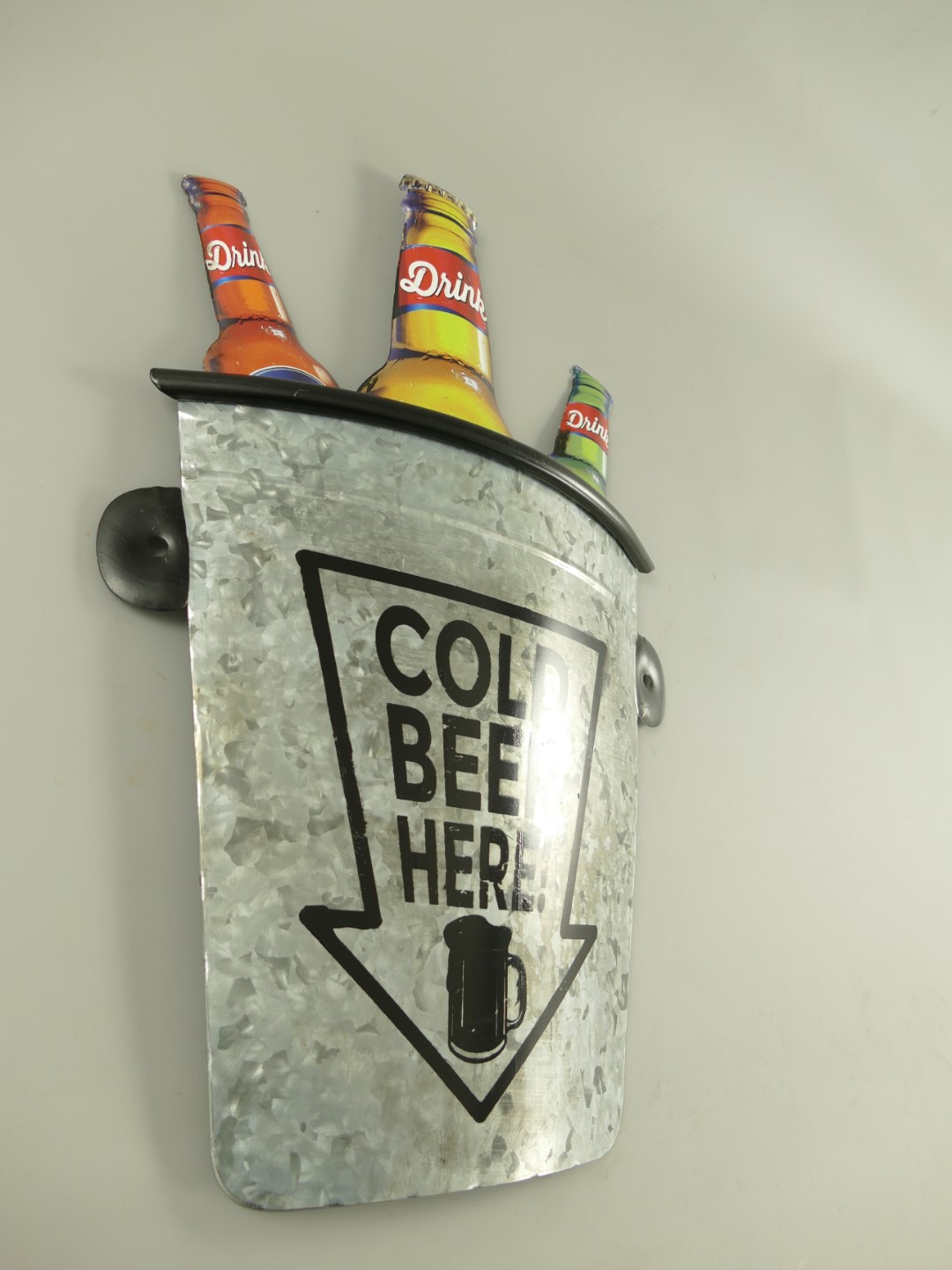 Wandschild(Gestanzt) Cold Beer Here! H.55cm