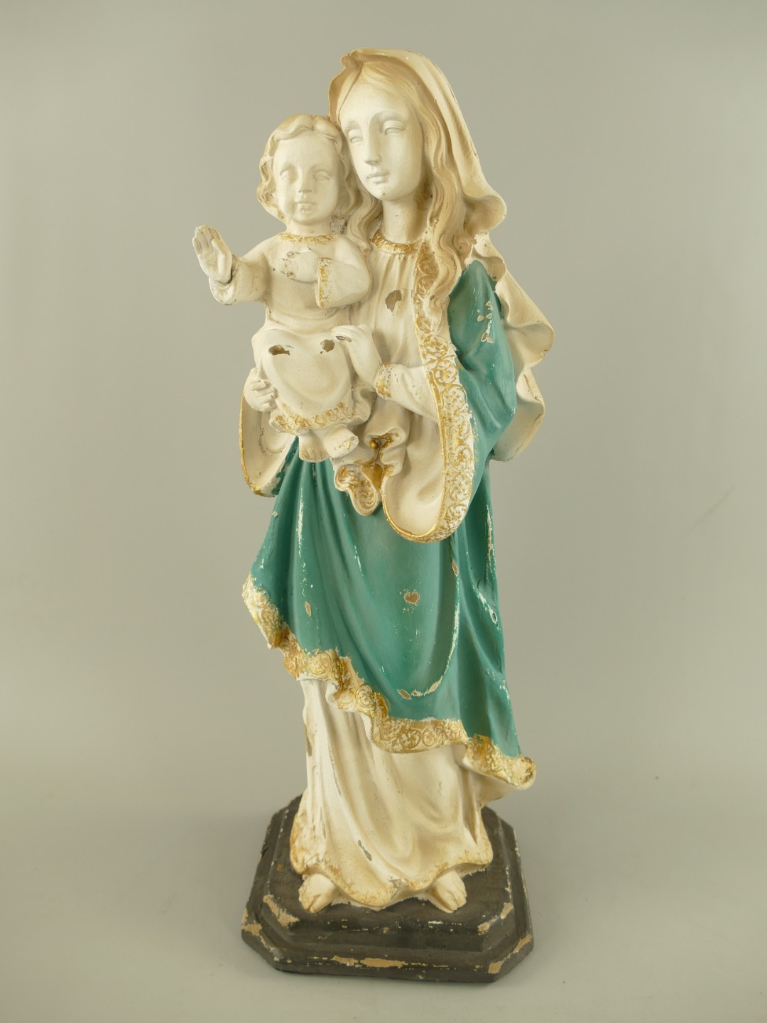 Jungfrau Maria mit Jesuskind Kunstst.(MGO) H.55cm