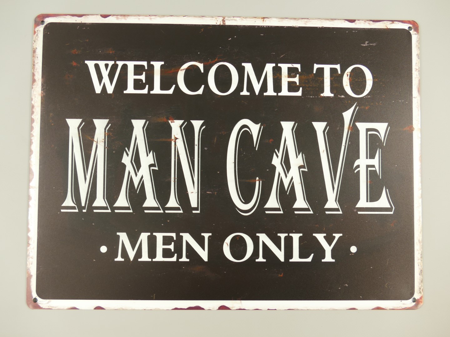 *ANG. Wandschild Man Cave men only L.40x30cm