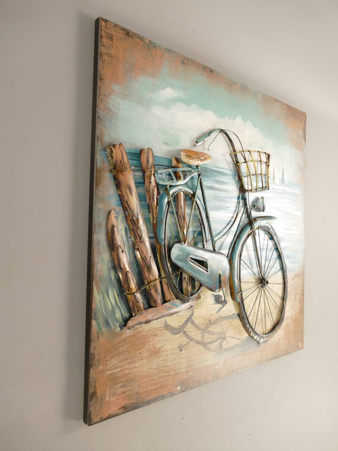 Metallbild (3D) Fahrrad H.60x60cm