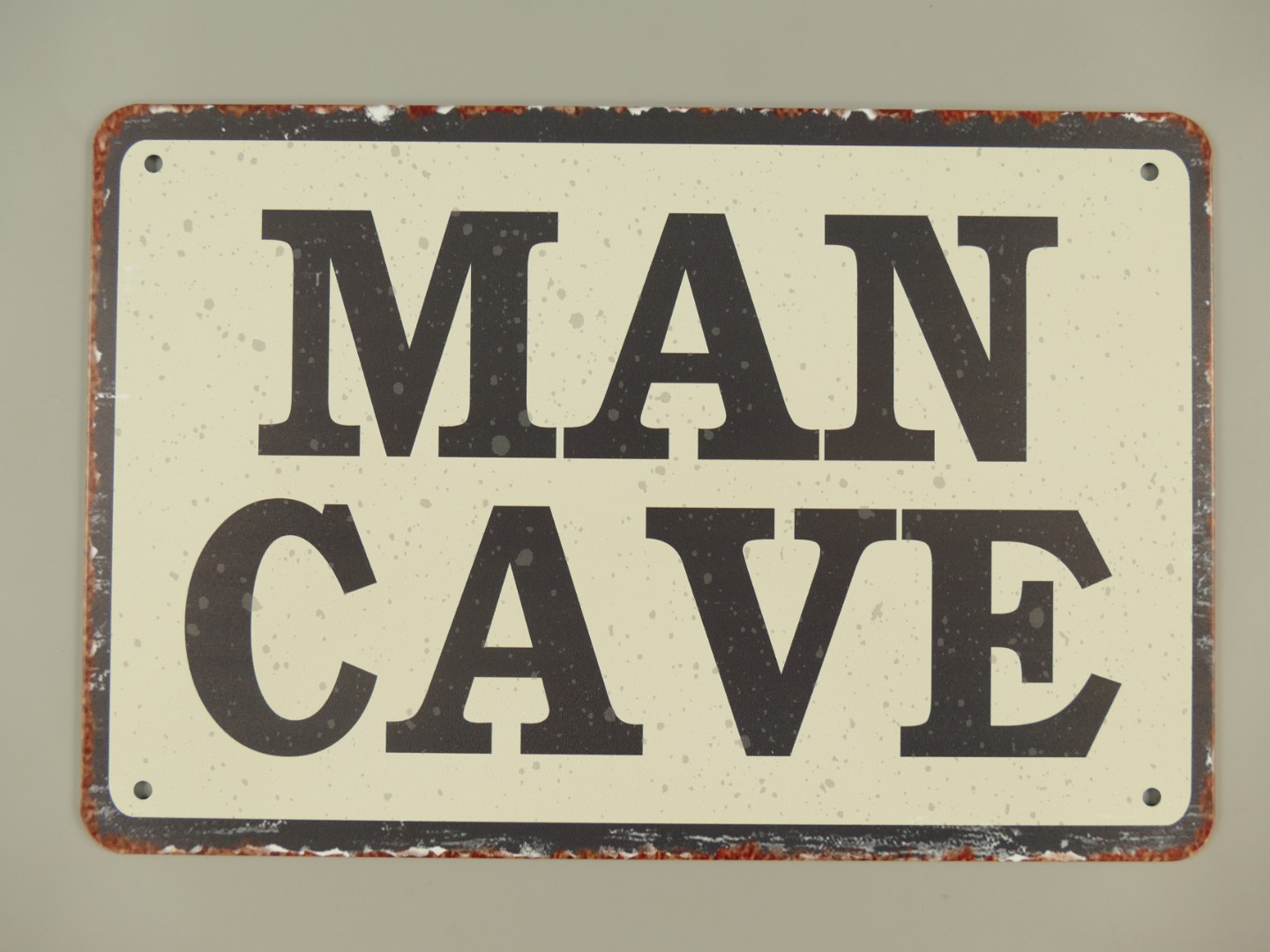 *ANG. Wandschild Man Cave L.30x20cm