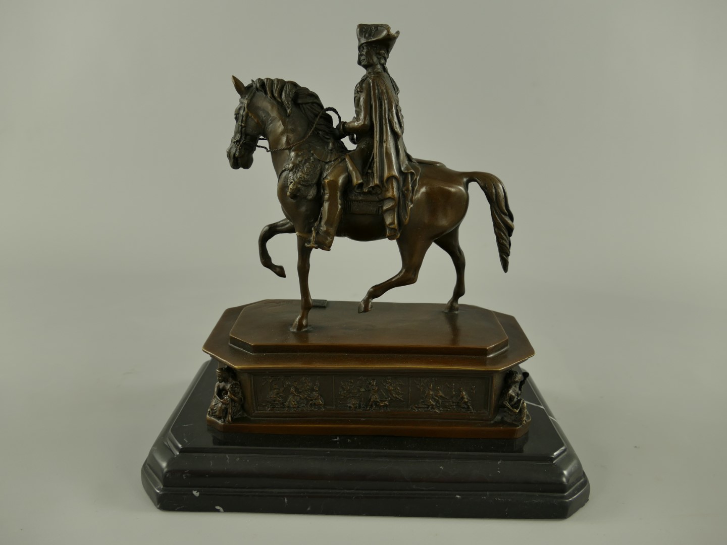 Bronze Figur Friedrich II H.25x25cm