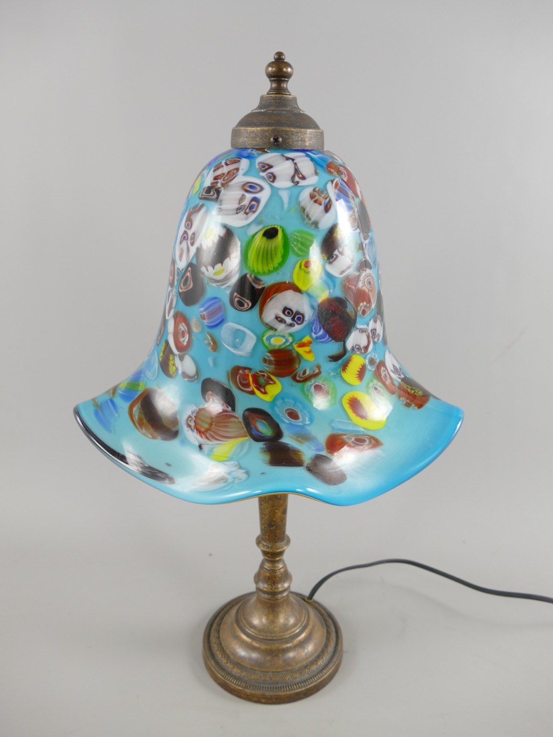 Lampenschirm/Fuss 130.052B Glas farbe H.53cm
