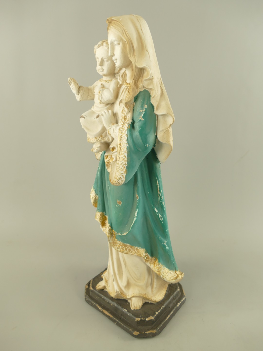 Jungfrau Maria mit Jesuskind Kunstst.(MGO) H.55cm