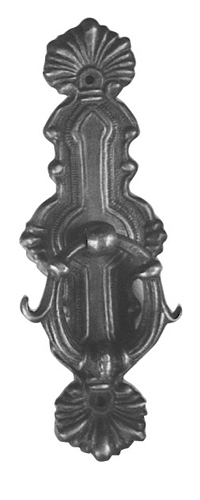 Ringbeschlag Mess. brün. ohne Loch 40x120mm