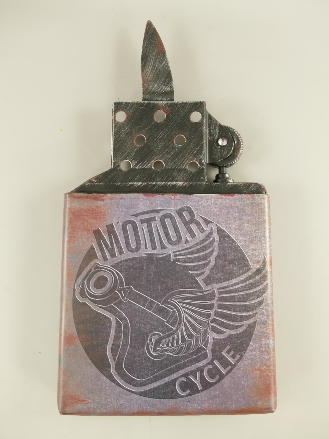 Wandschild(Gestanzt) Feuerzeug Motor Cycle H.58cm Wandschild(Gestanzt) Feuerzeug Motor Cycle H.58cm
