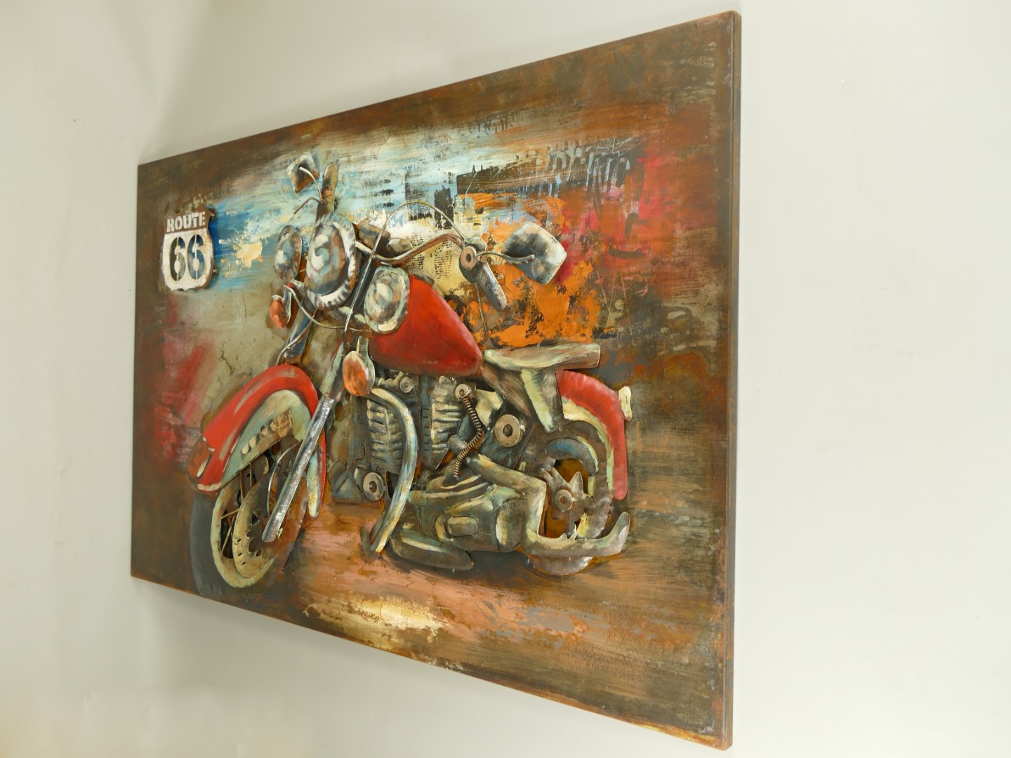 (*) Metallbild (3D) Eisen Motor L.120x80cm
