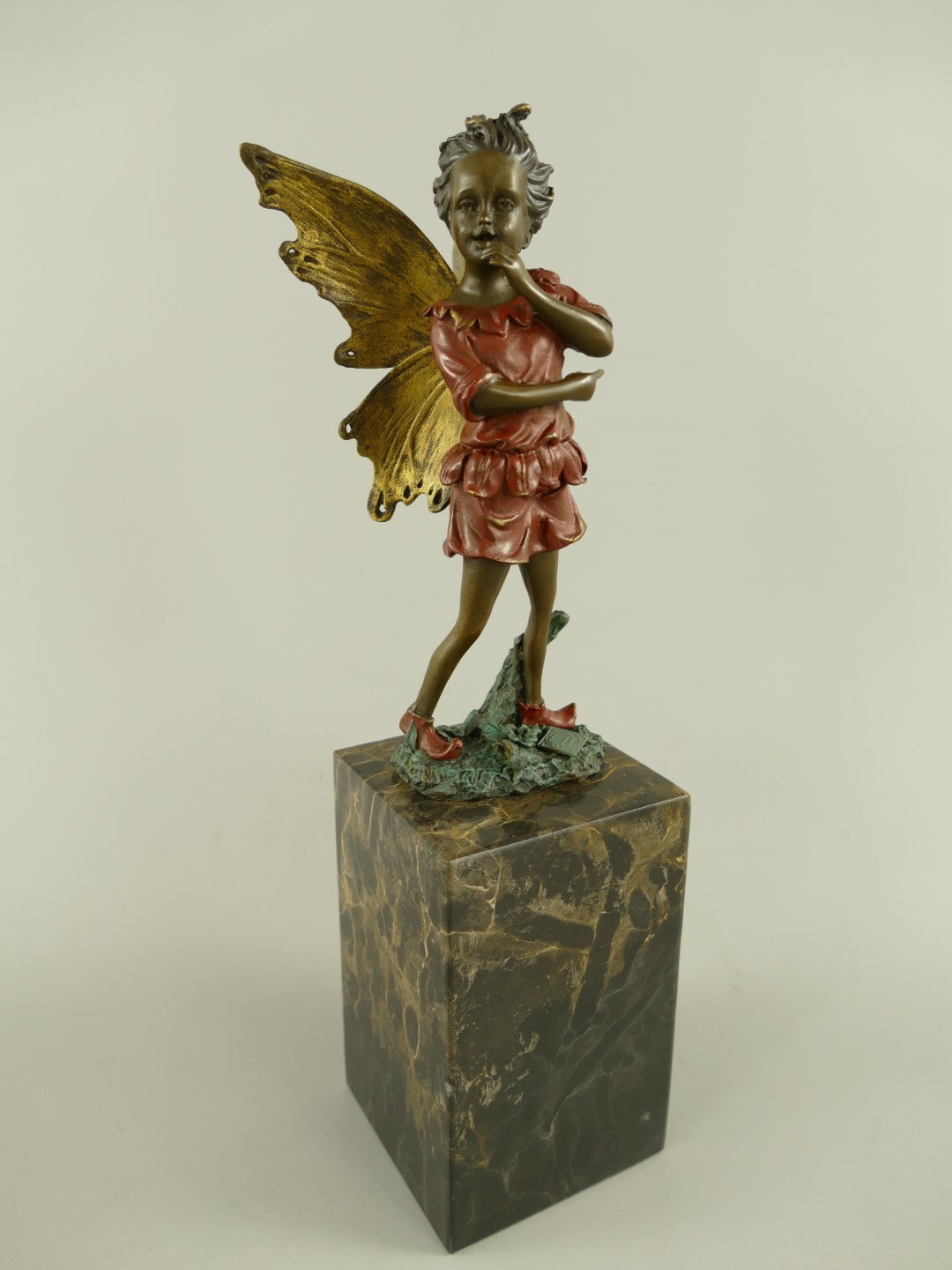 *RAUS*PREIS* Figur Bronze Elfe Farbige H.32x9cm