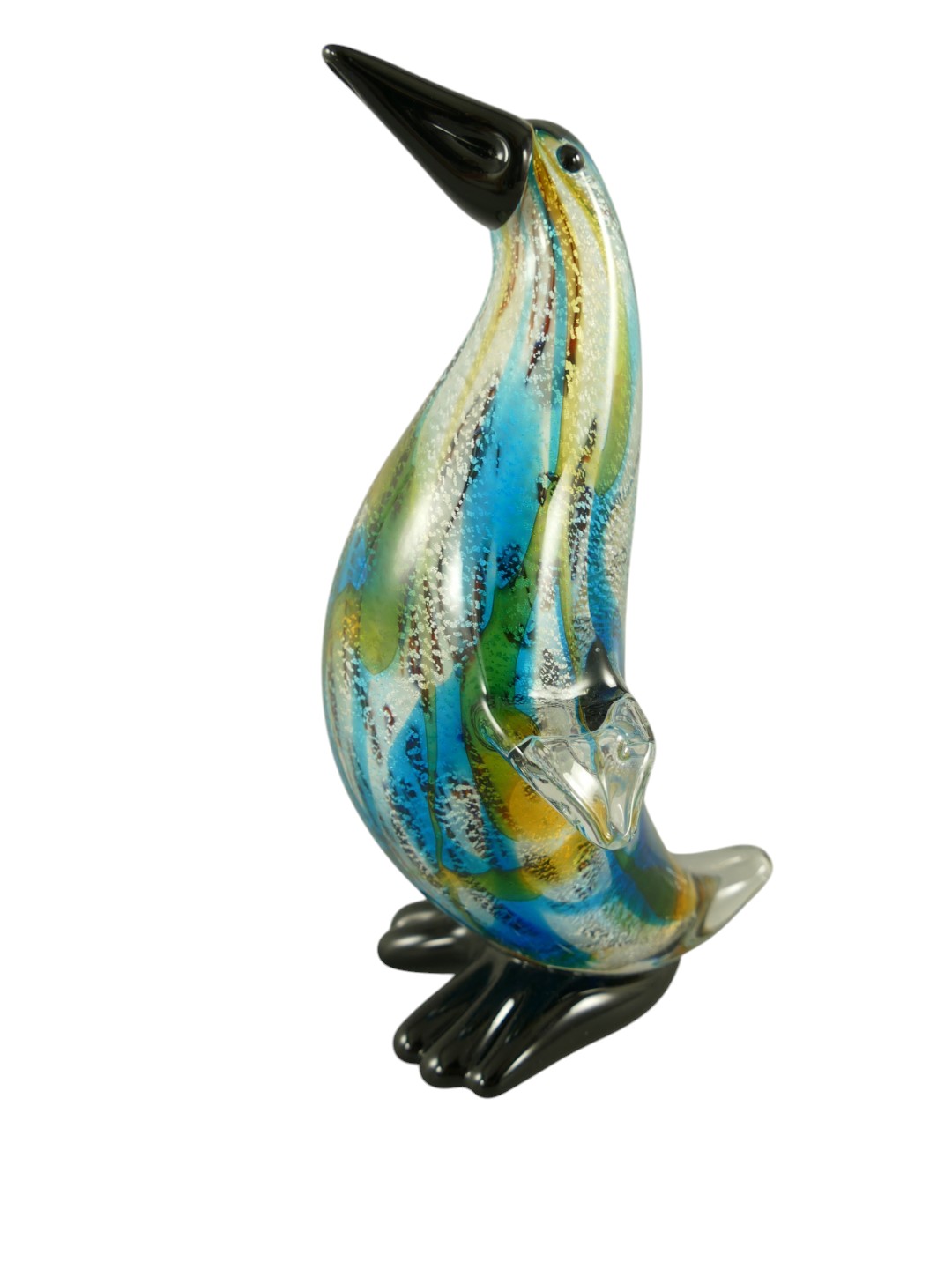 *ANG.FEB. Glasfigur Pinguine farbe H.22cm