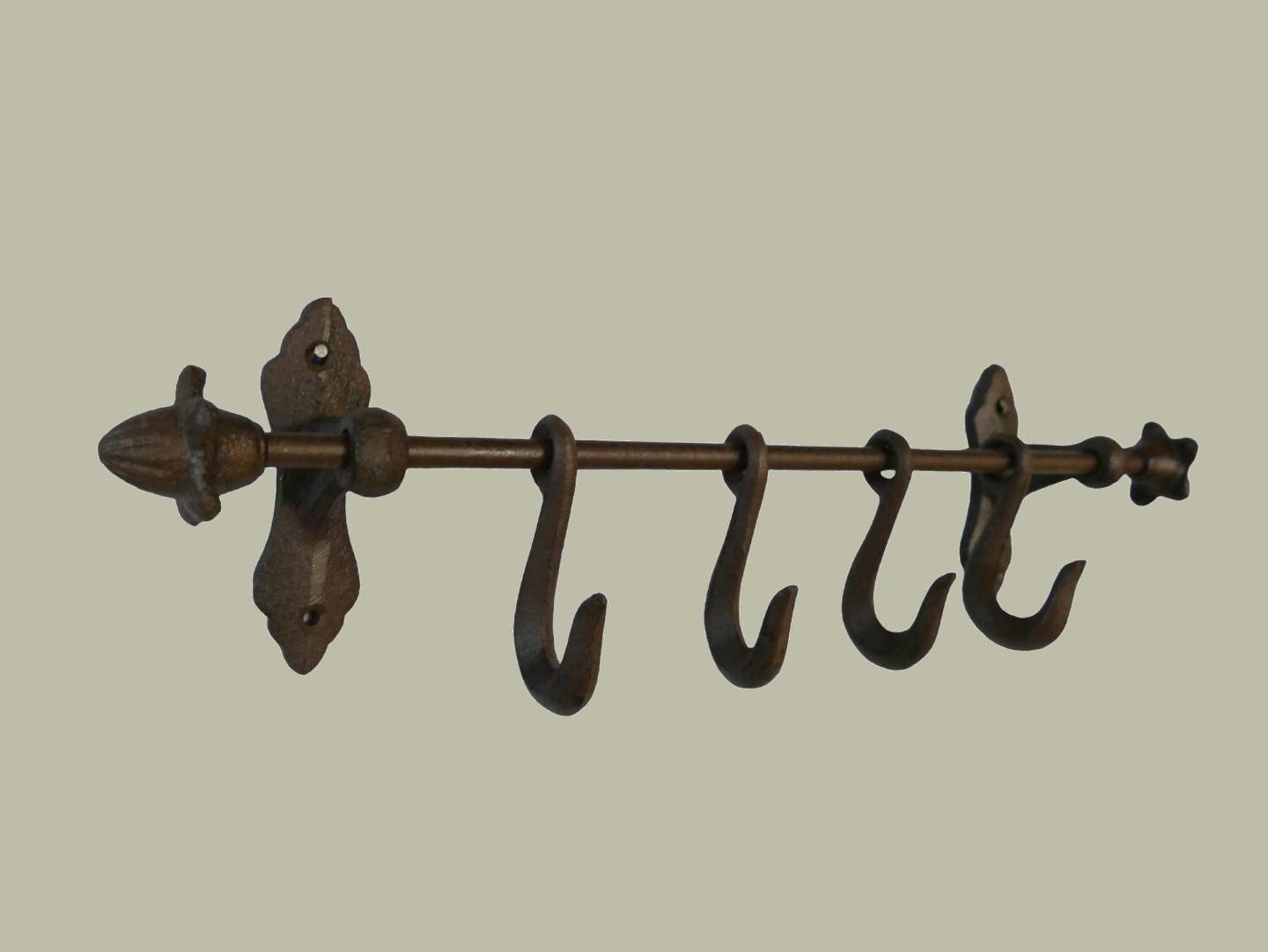 Wandhaken Eisen rustikal braun L.48cm