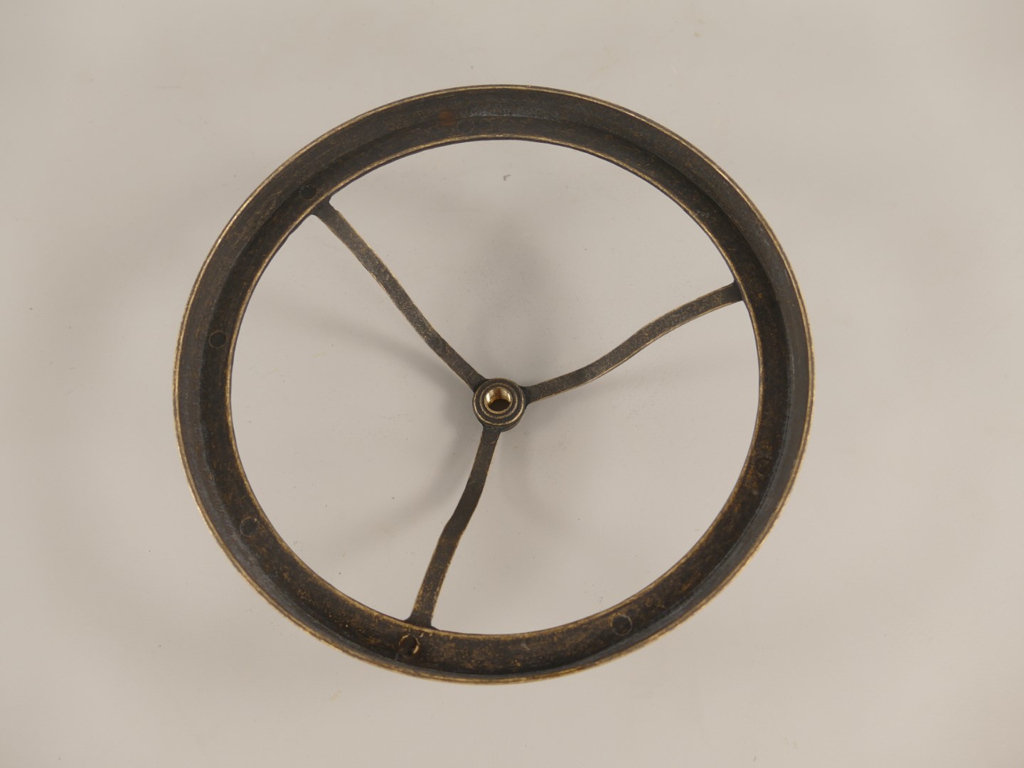 Ring Pilzlampe Messing brün. D.20cm