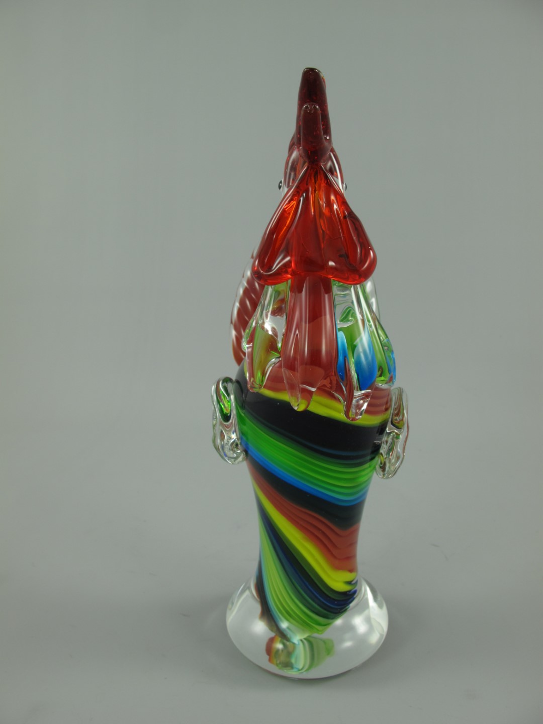 Glasfigur HAHN farbe H.28x22cm