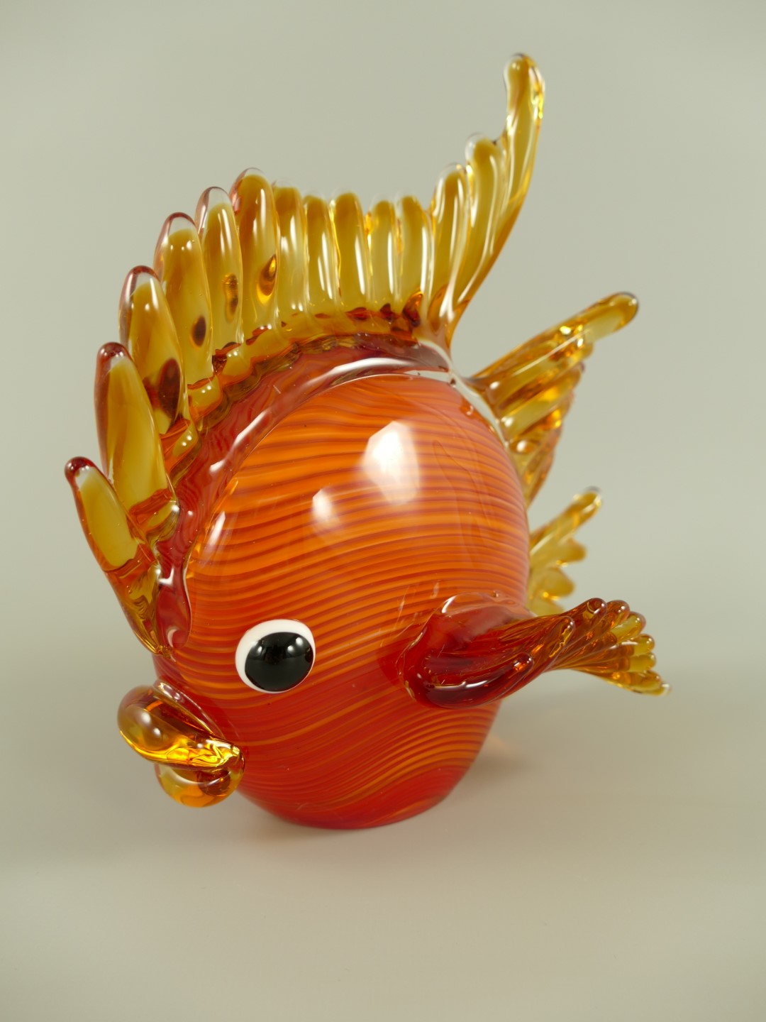 Glasfigur Fisch farbe H.22cm