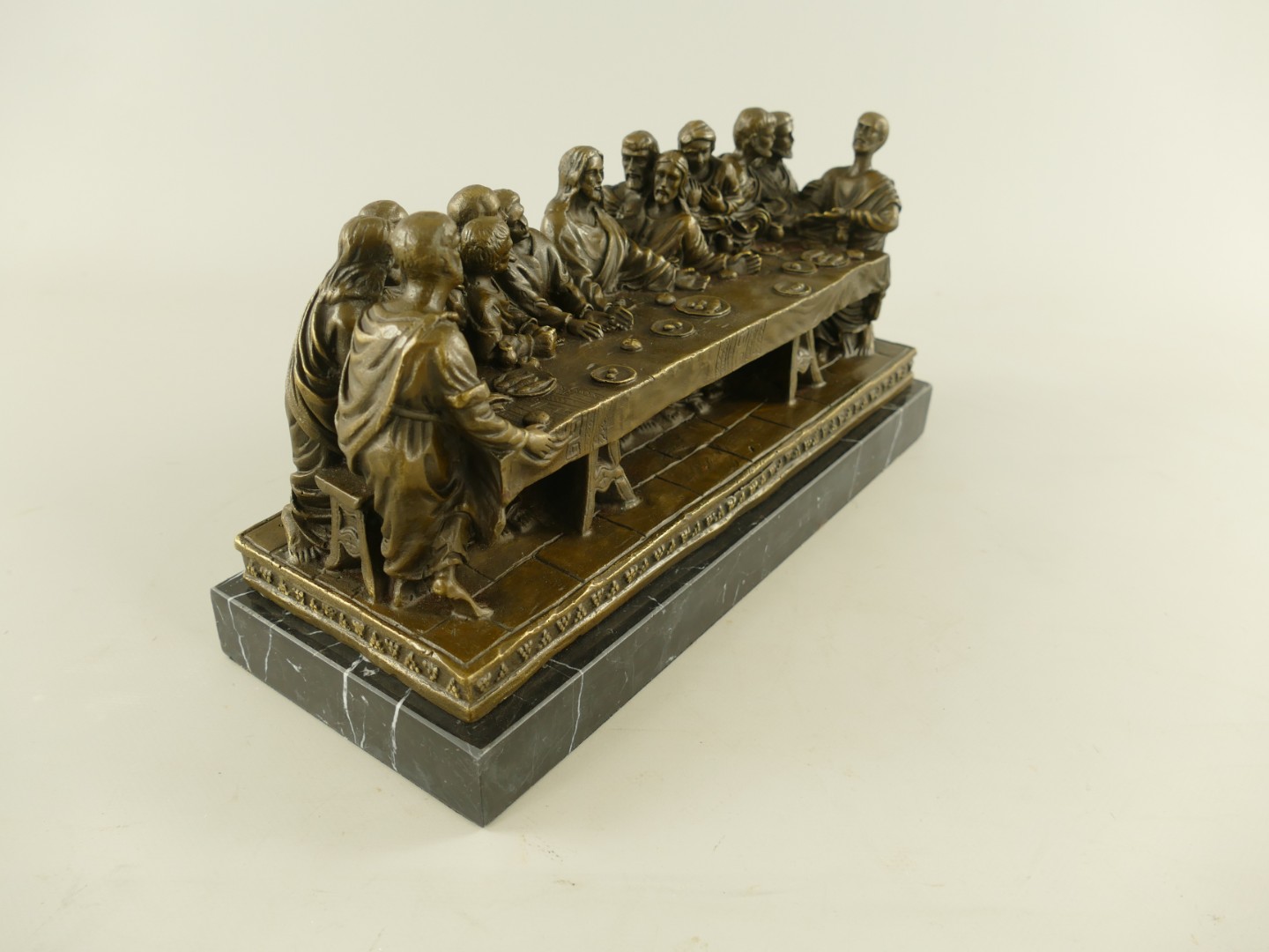 Figur Bronze Das letzte Abendmahl L.34cm