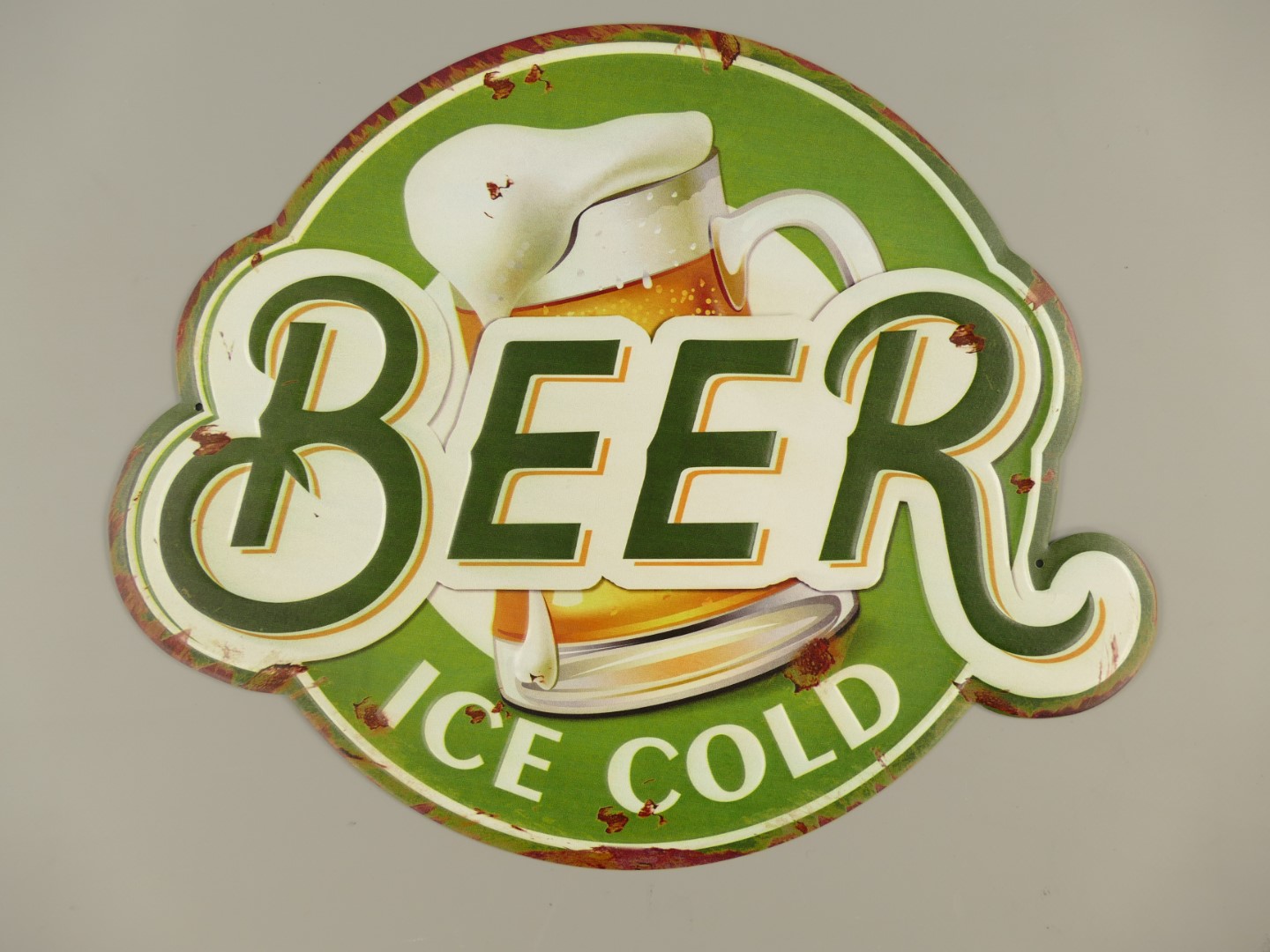 Wandschild(Gestanzt) Beer Ice Cold L.38cm
