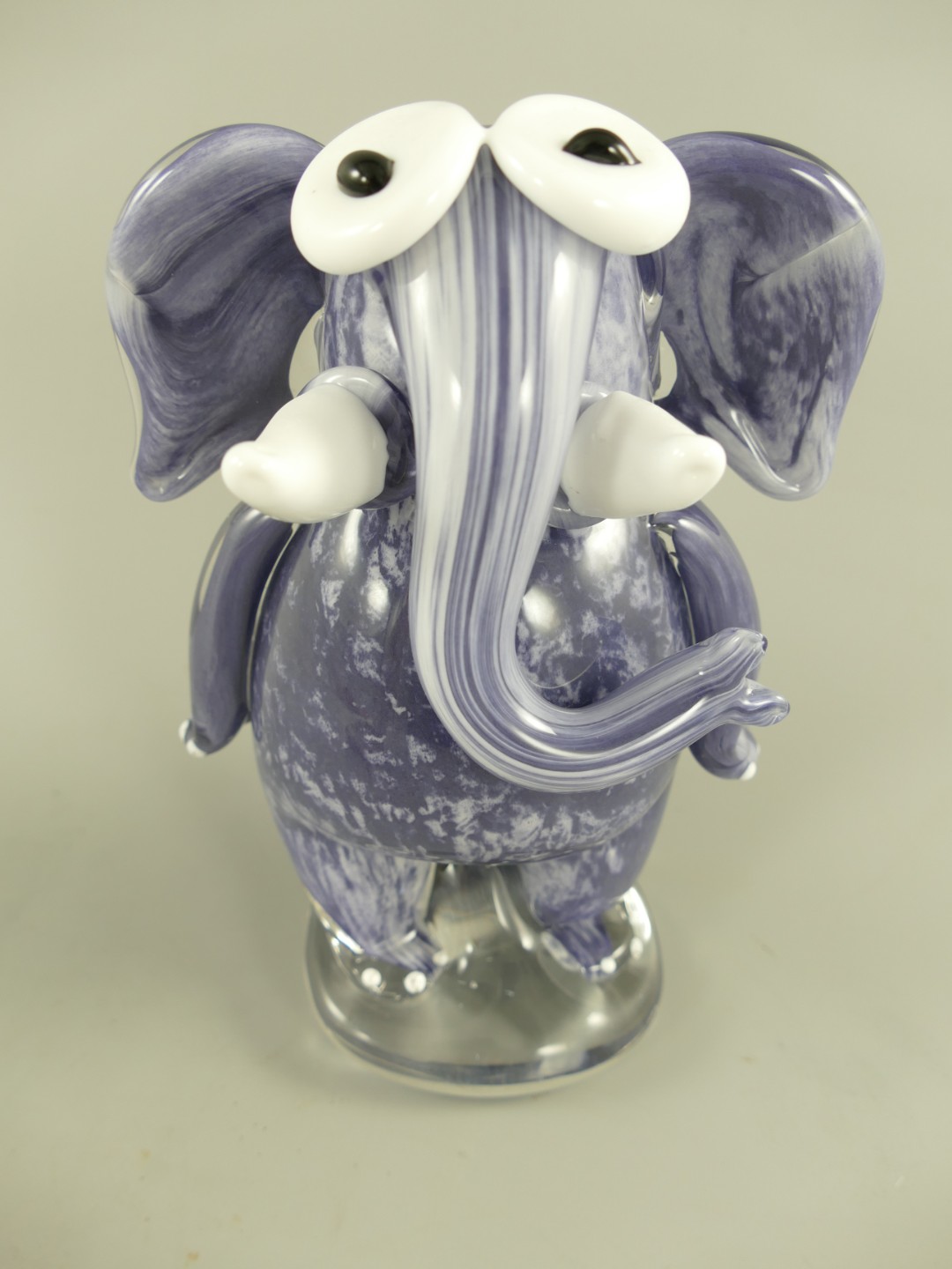 Glasfigur Murano styl Elefant farbe H.20cm