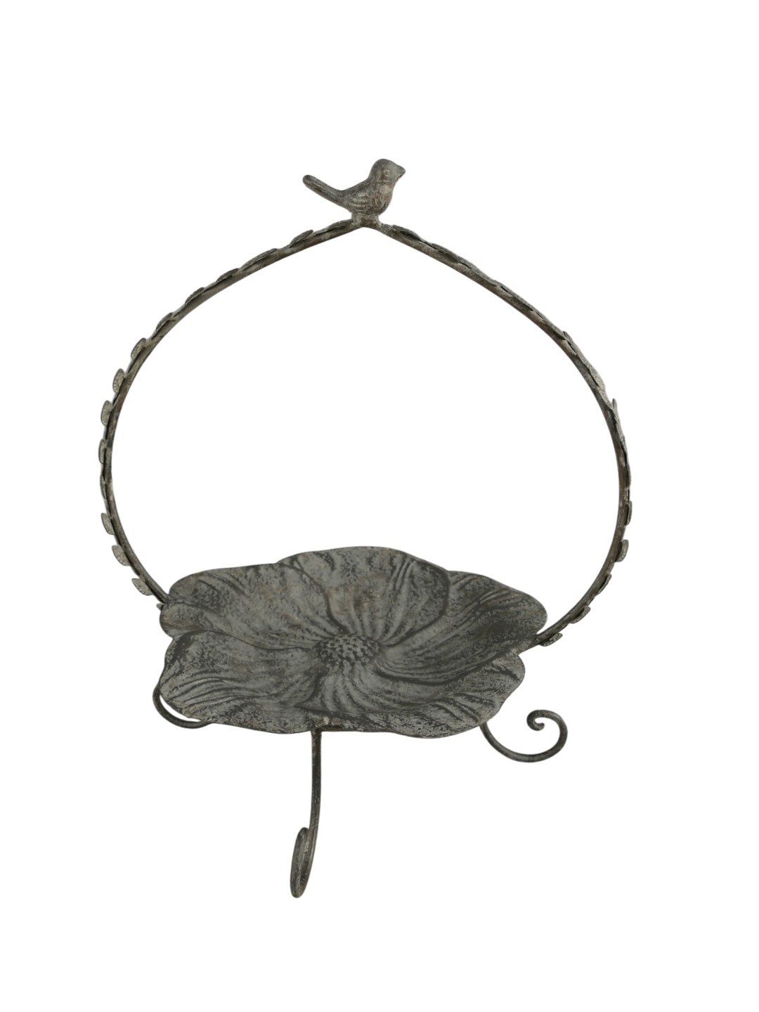 *ANG./MAI Vogeltränke  Eisen grau H.36cm