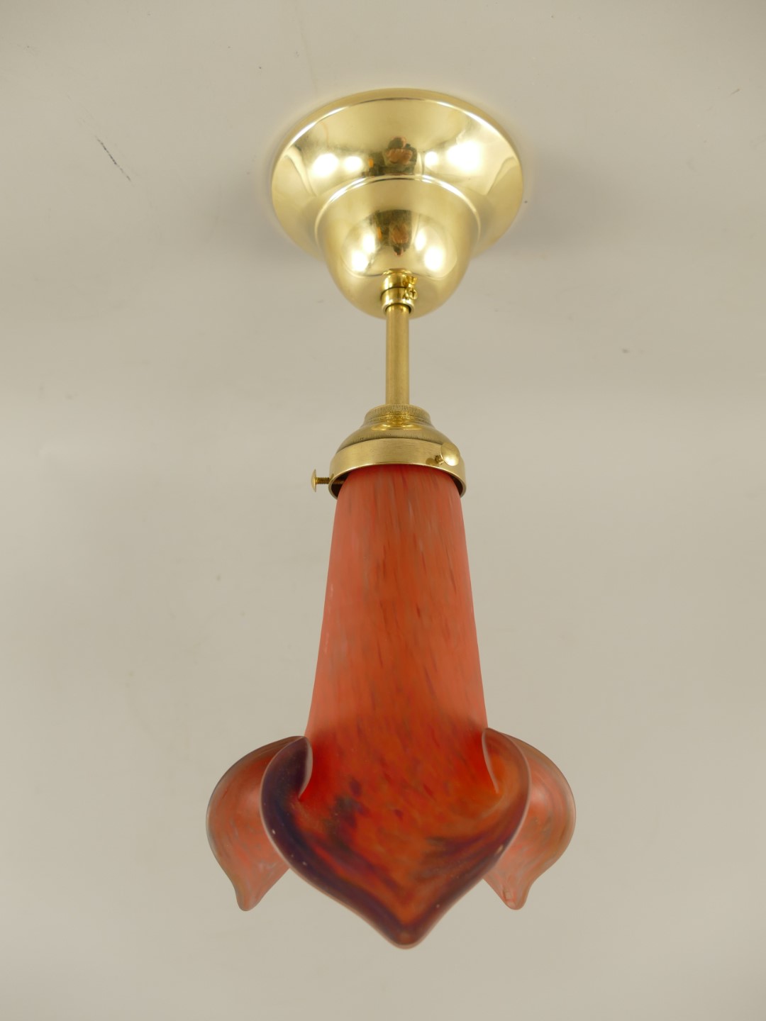 *ANG. Schirm Rot/Blau/ Lamp Mes.(111.166-0M)H.30cm