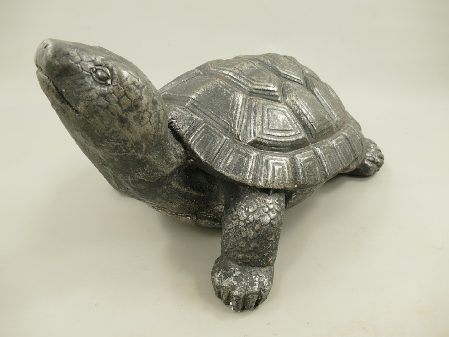 *ANG.(*)Schildkröte Kunststein(MGO)Grau/fb L. 65cm