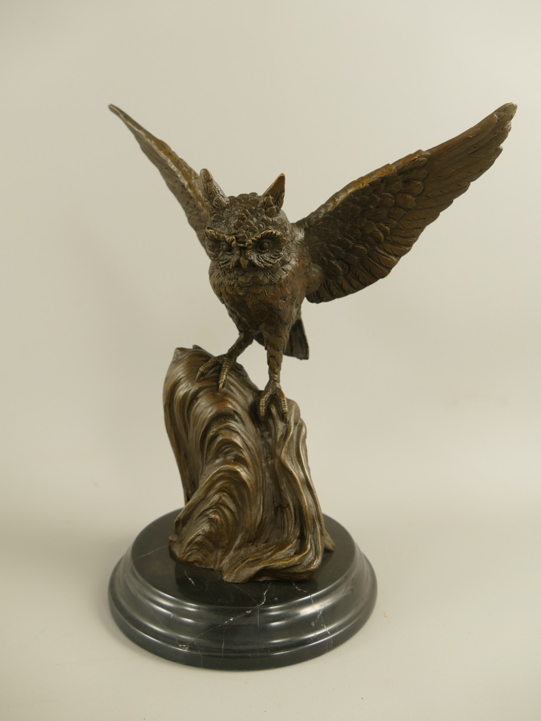 Figur Bronze Eule H.24x19x13cm