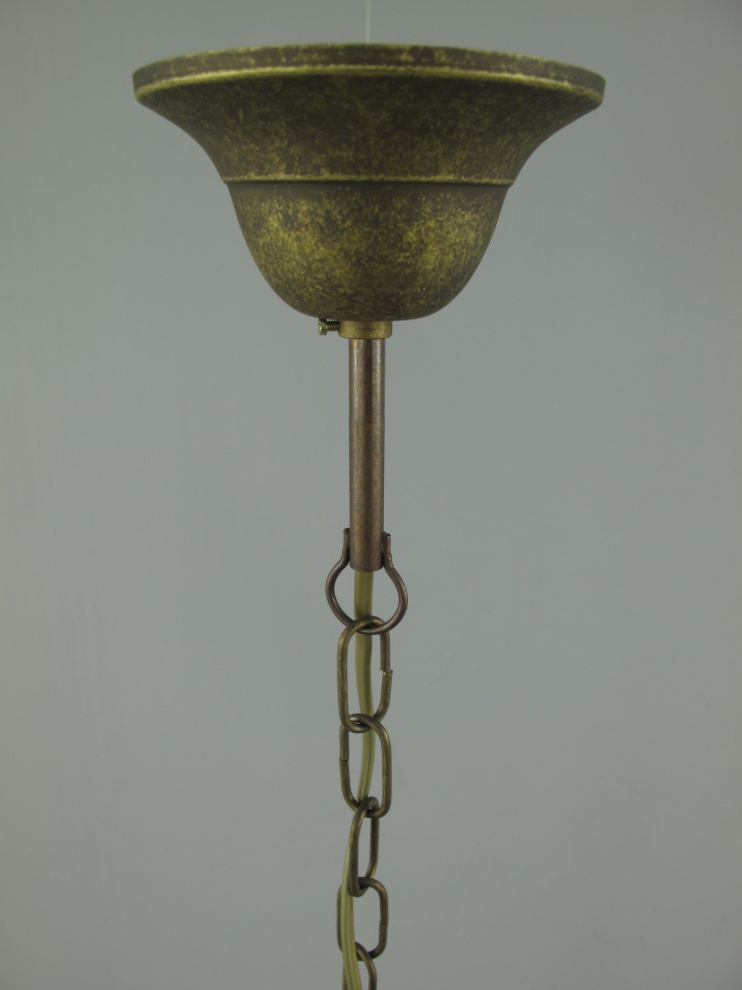 Schirm/Lampe Messing brün. (111.151-2B) H.80cm
