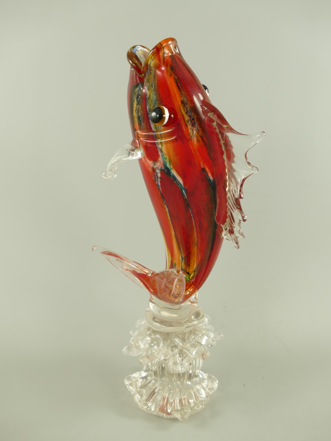 Glas Fisch farbe H.45x20cm