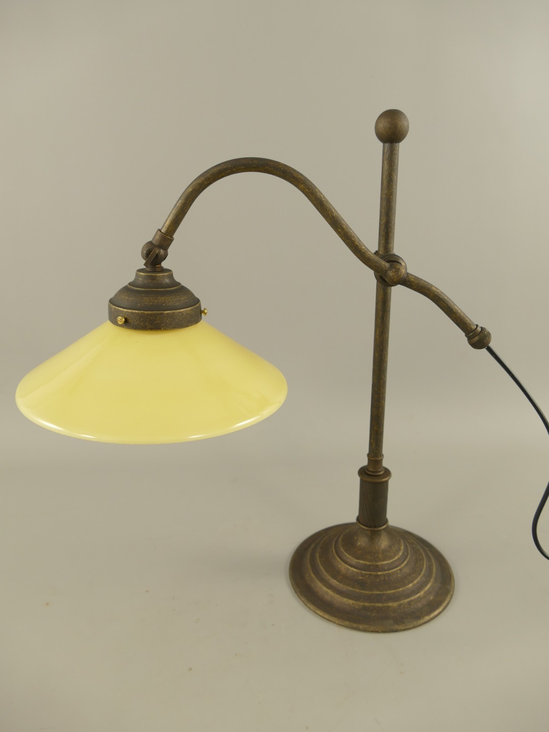 Lampe Messing brün. Schirm(215.100G20) H.40cm