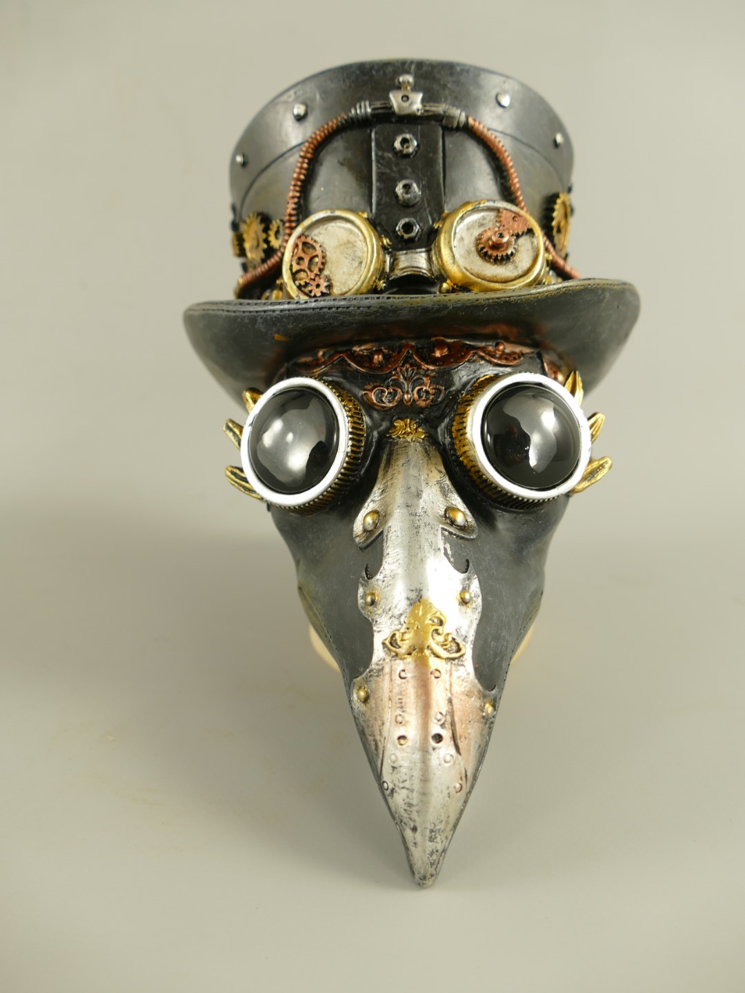 Figur Polystein Steampunk Pest Artz farbig H.17cm