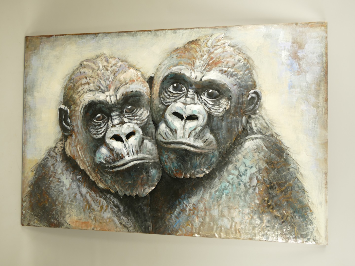 (*) Metallbild (3D) Eisen Affe L.120x80cm