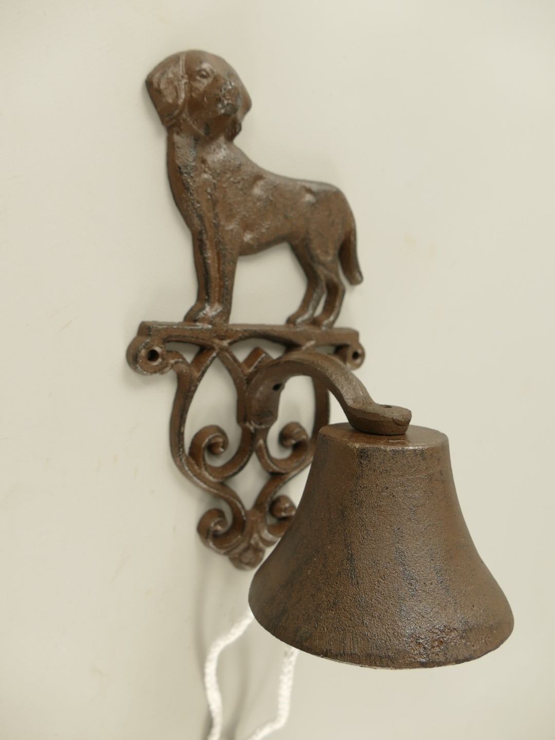 Wandglocke Hund Gußeisen rustikal braun H.24cm Wandglocke Hund Gußeisen rustikal braun H.24cm