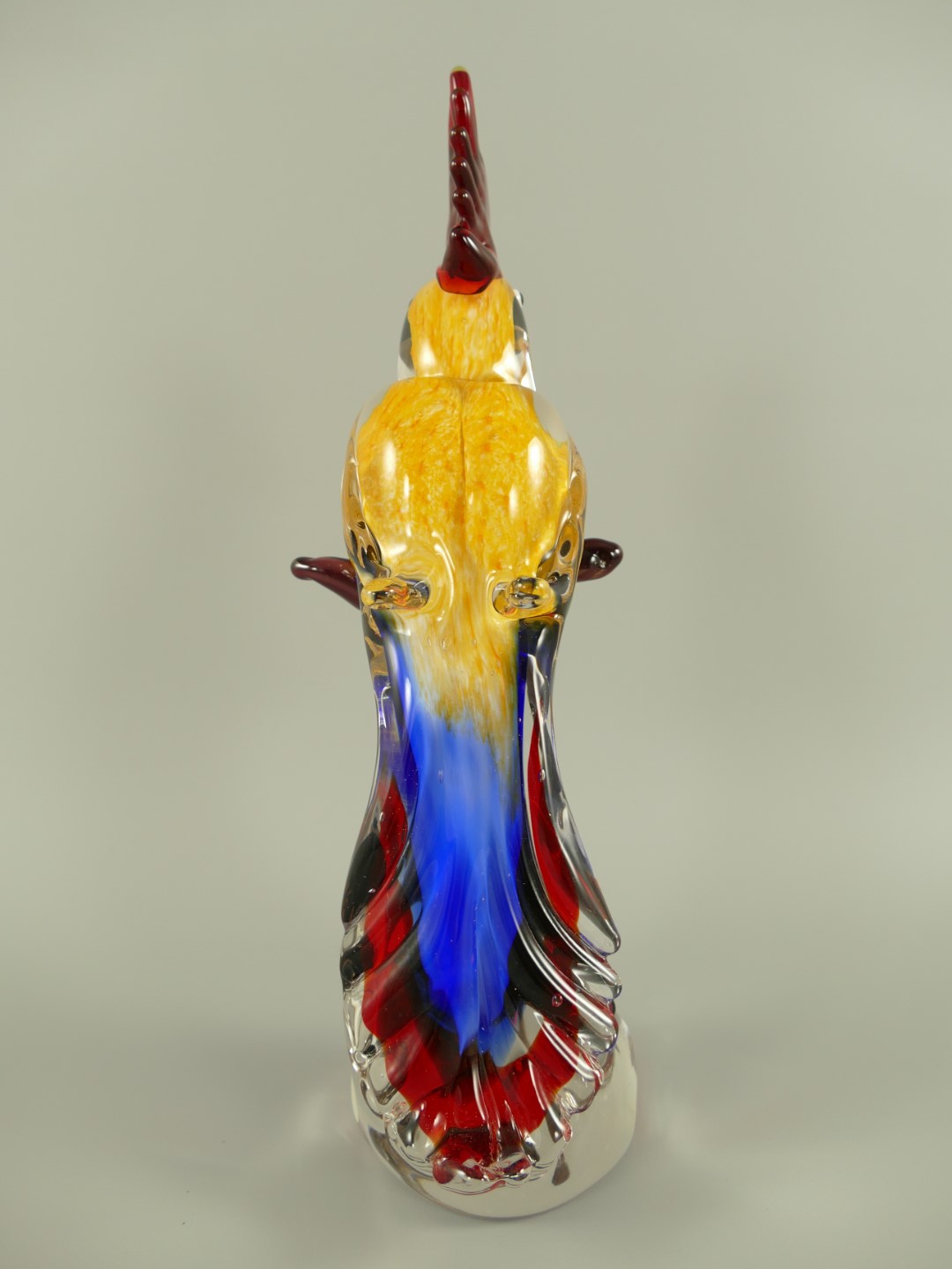 Glasfigur Papagei farbe H.32cm