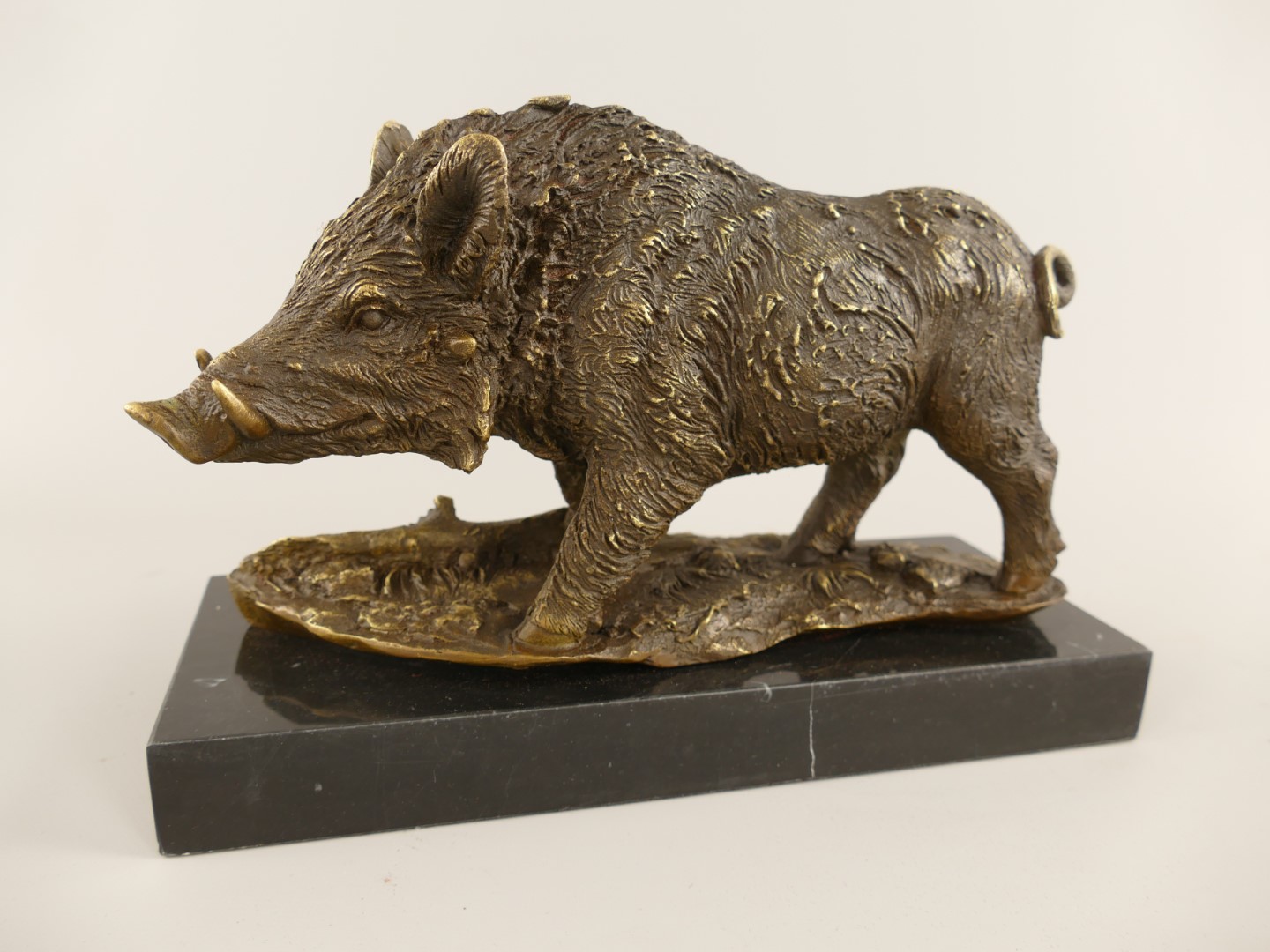 Figur Bronze Wildschwein H.17x20cm