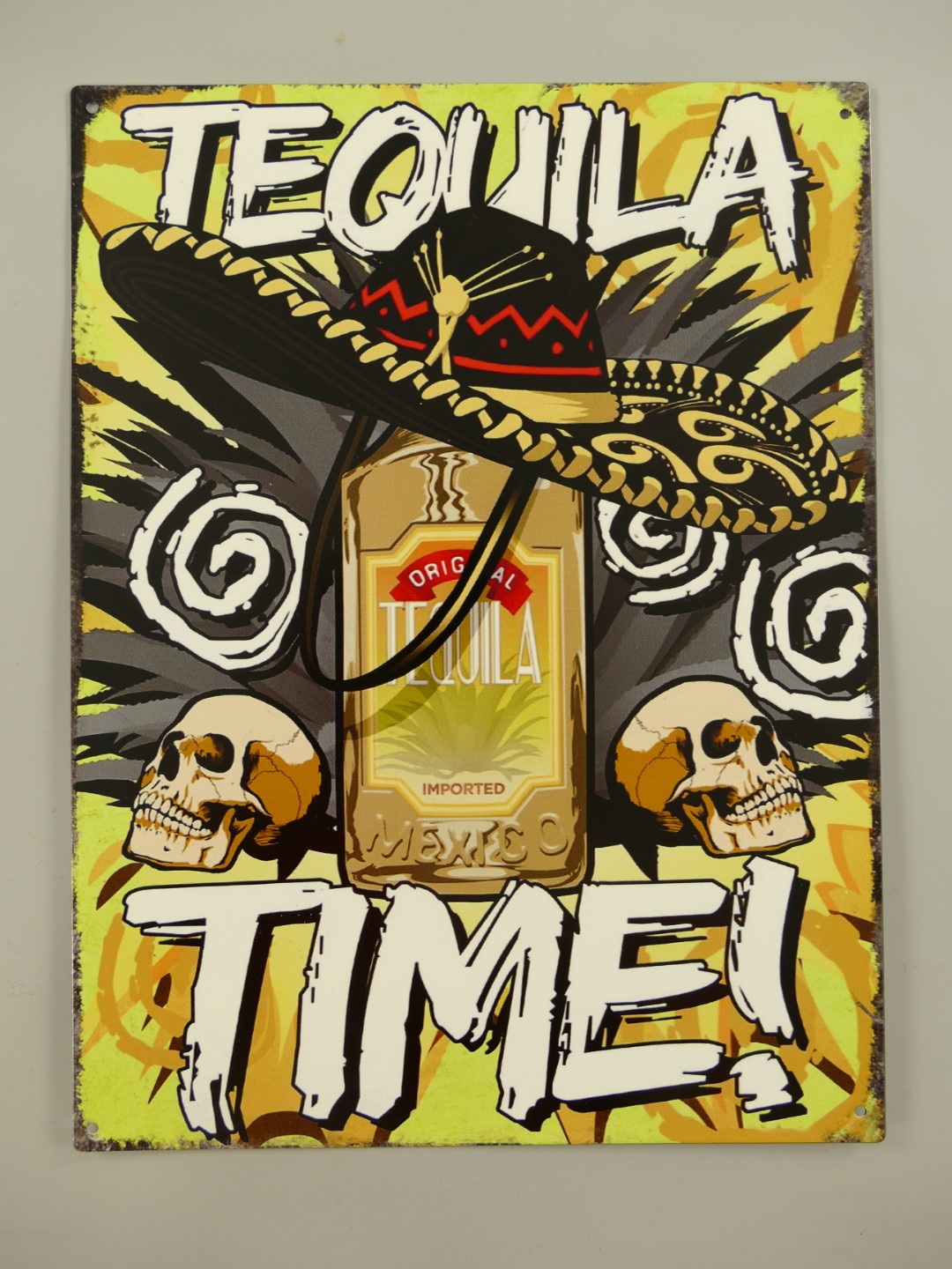 Wandschild Eisen Tequila Time H.33x25cm