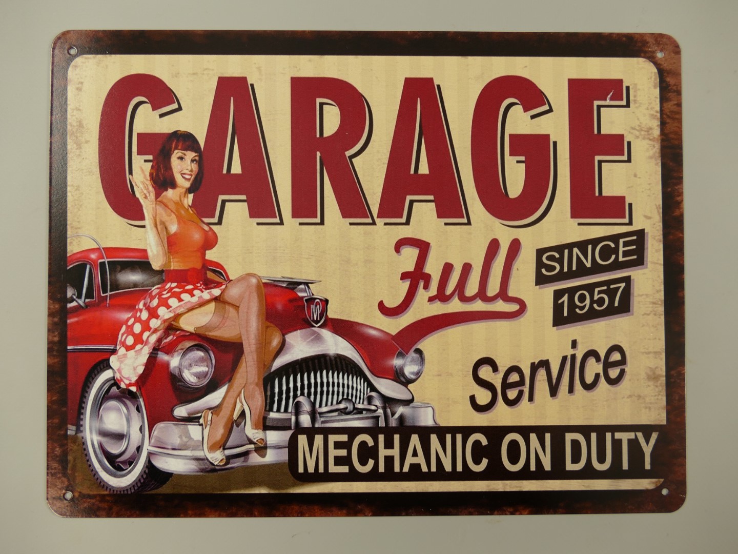 Wandschild Eisen Garage Full Service H.25x33cm