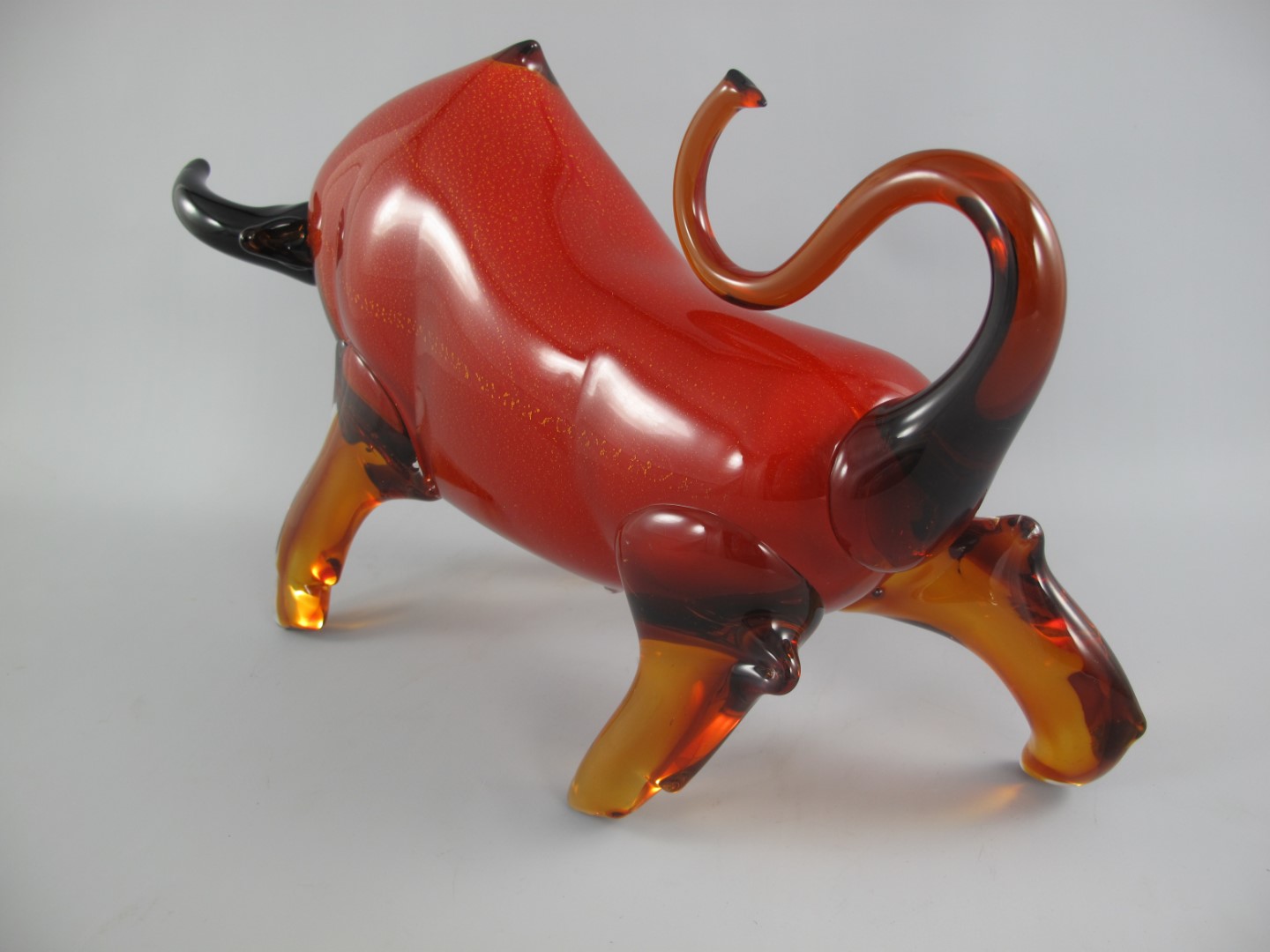 (*)Glas Bülle farbe rot L.50x29cm