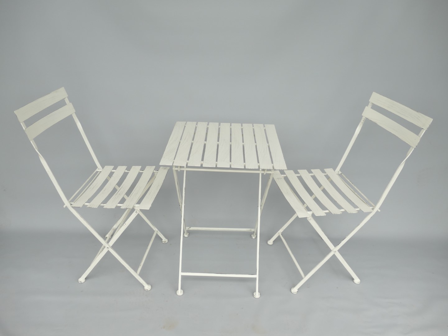 Bistroset 2xStuhl/Tisch(50) H.70cm Eisen WEISS!!