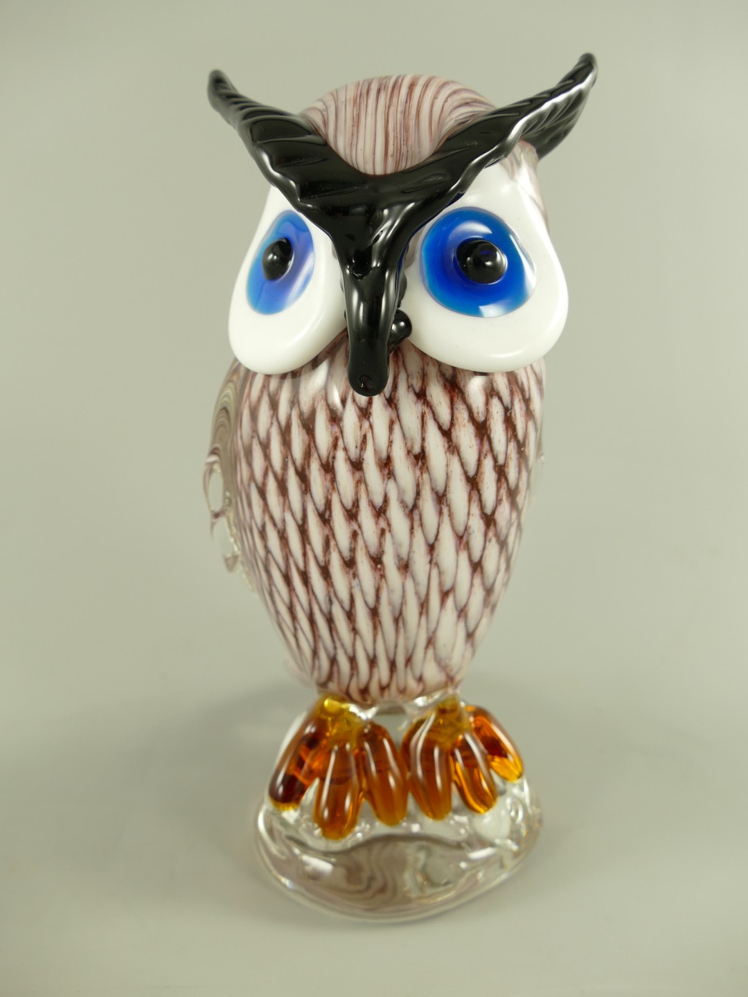 Glasfigur Murano styl Eule farbe H.25cm