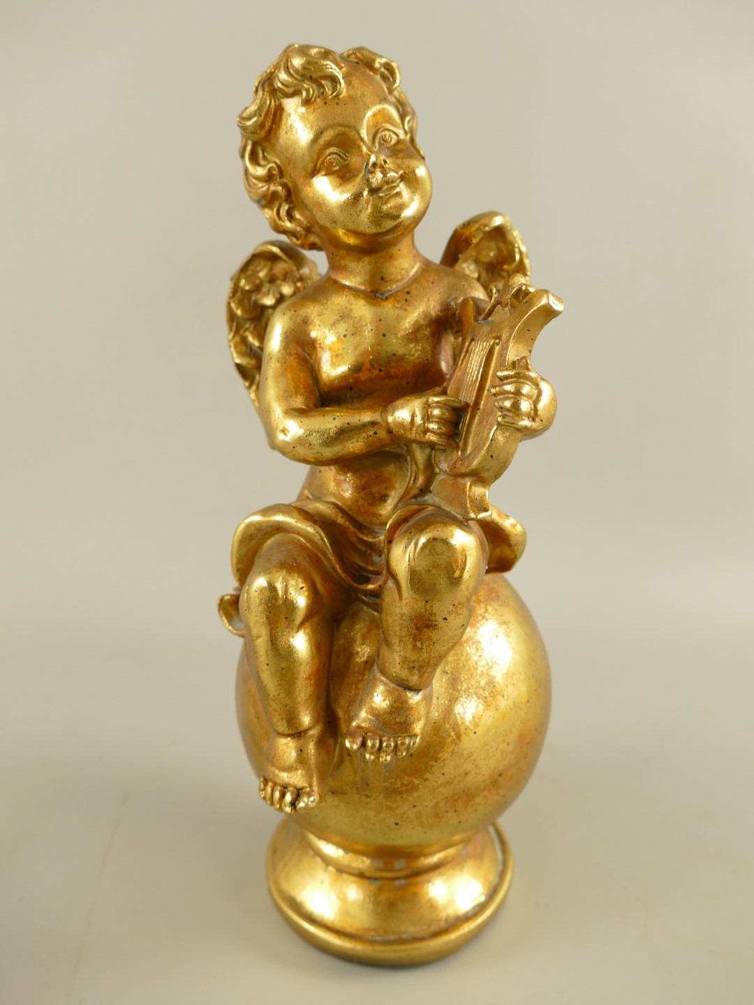 328102Ga Engel Polystein Gold farbig H.30cm