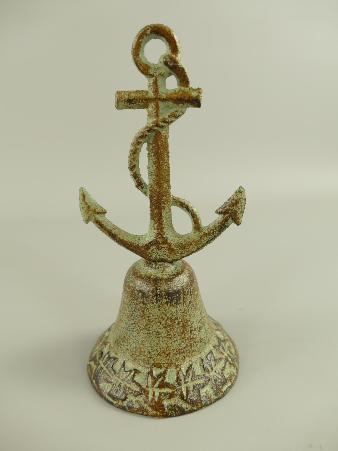 Tischglocke Anker Gußeisen farbig H.18x9cm Tischglocke Anker Gußeisen farbig H.18x9cm