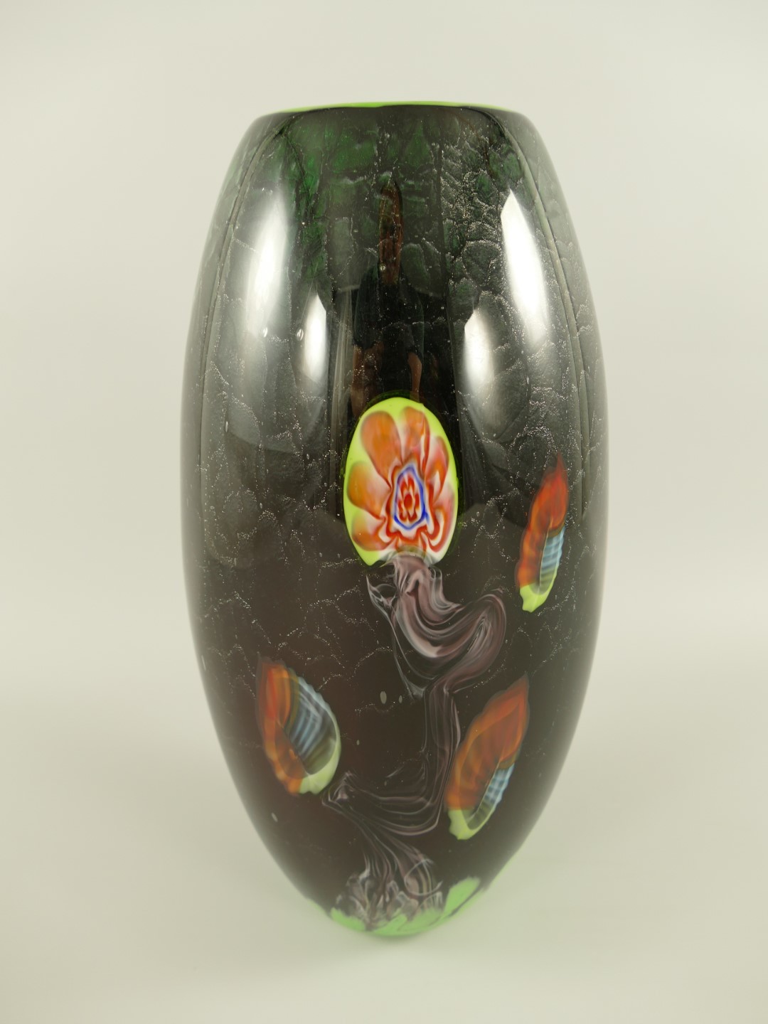 *ANG. Glas Vase farbe H.36cm